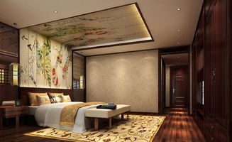 中式风格四居室卧室装修效果图欣赏 