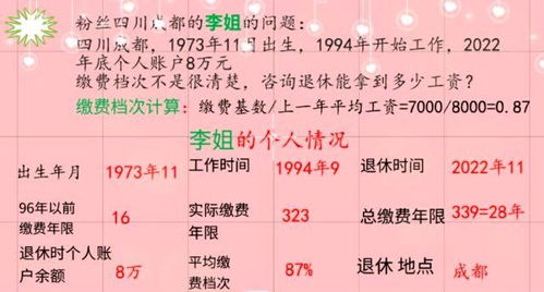 1973年11月出生,1994年开始工作成都,2022年底个人账户8万元 