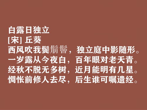 白露时节寄情,欣赏古代文人十首诗词,衬托出满满的游子思乡之情