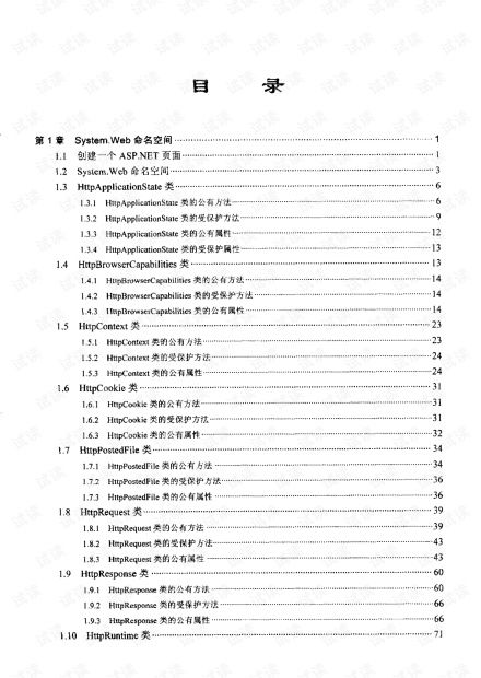 ASP NET命名空间参考手册 C 编程篇 PDF