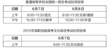 今年高考6月7、8号考科目时间是怎样安排的