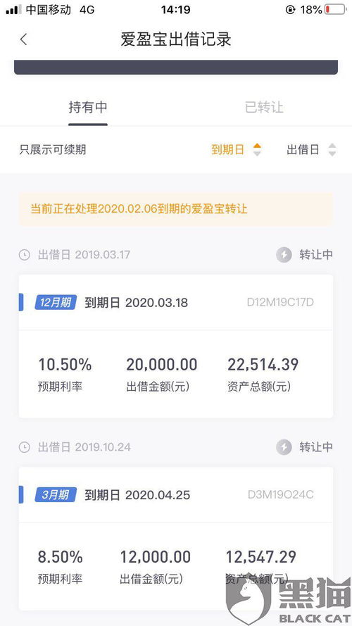 黑猫投诉 投诉爱钱进