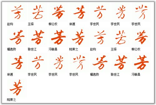 芳字怎么写好看图解 