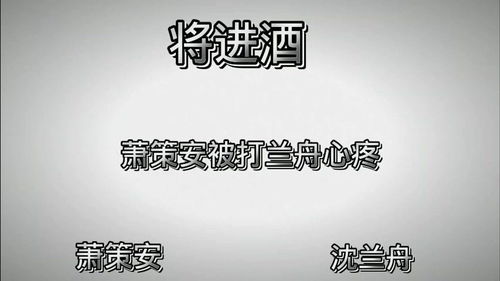 将进酒策安被打兰舟心疼名场面 