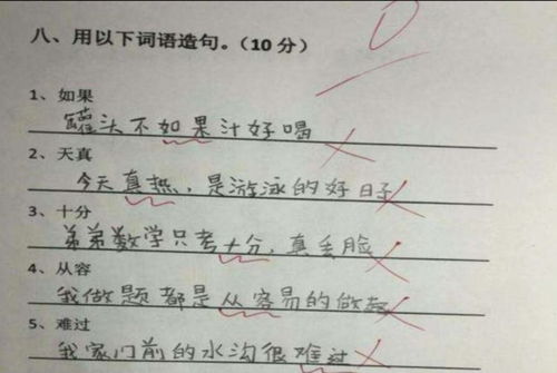 没事别偷看小学生和幼儿园的作业,老师笑而不语,网友 人才啊