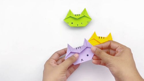 教你如何制作萌趣大头猫折纸,创意手工diy卡通可爱小猫咪 
