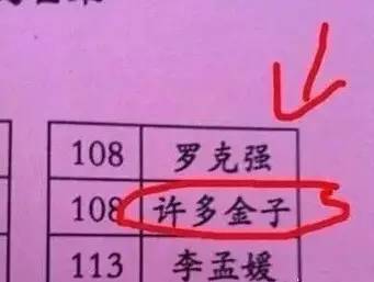 这些 奇葩 名字震惊全校 许多金子 农好帅 ...开学老师点名估计都得跪 