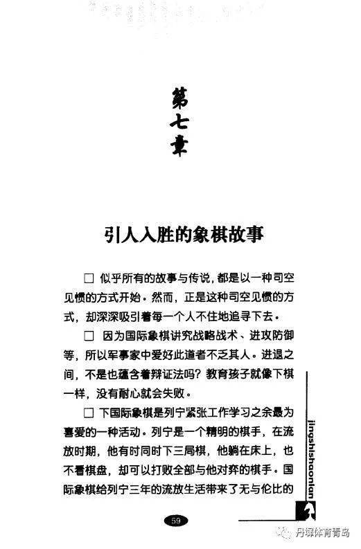 惊世少年 13岁大师卜祥志智力竞技世界夺冠 第七章 引人入胜的象棋故事