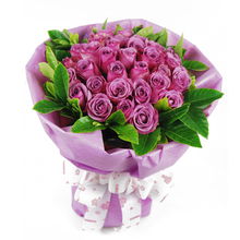 紫玫瑰花束图片大全