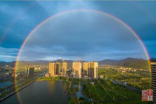 奇观 浏阳上空惊现 双层彩虹