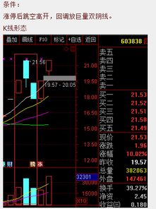 K线开盘价和收盘价站上EXPMA10日线上，的指标选股源码