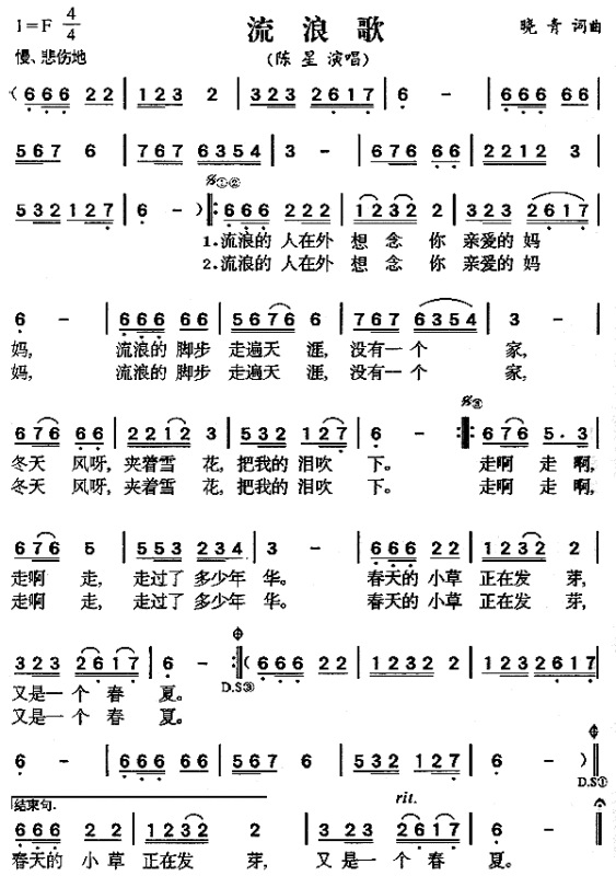 笛子吹奏 流浪歌 没有一个家,即是7676... 3543 这句谱怎么都吹不 