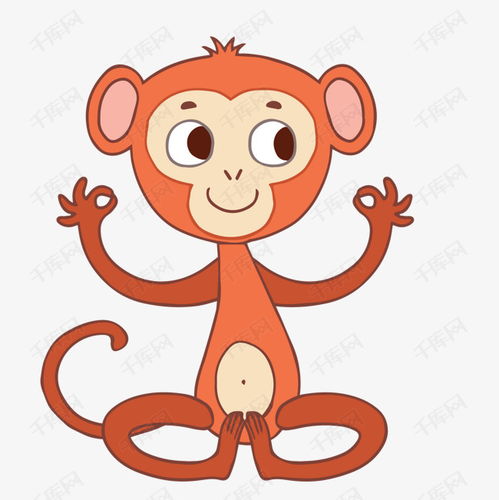 卡通猴子头像可爱呆萌