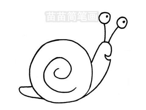 可爱蜗牛简笔画图片大全 教程 