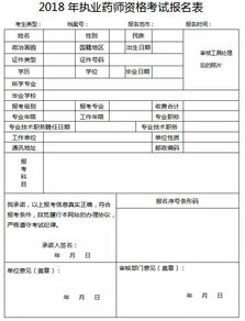 2019年执业药师考试报名表填写方法 附报名表样本