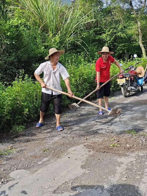 党旗飘扬我先行,路坏难走我来修 扶隆镇北基村党支部开展义务修路志愿服务活动