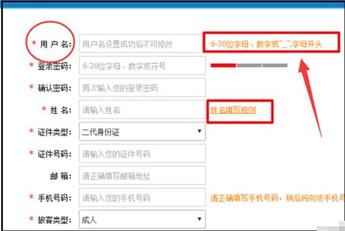 注册12306用户名格式怎么填写 