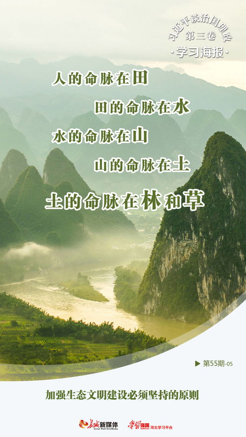 学习海报 55 丨加强生态文明建设必须坚持的原则 