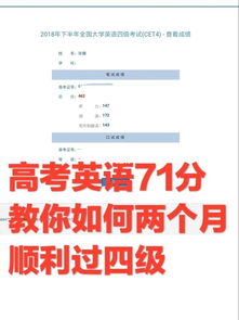 本人高考英语71,顺利过四级,分数不高,对于底子不好的同学,这些办法是可以顺利过级的 大学教育 教育 小红书 