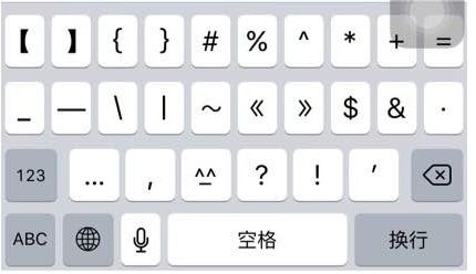 苹果手机全键盘打字标点符号在哪里 