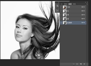 Photoshop简单使用通道抠出人像头发丝
