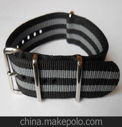 表带厂家专业生产尼龙表带 男女款休闲钢扣尼龙表带 手表带