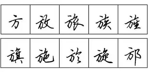 练字 每天学点行书技法21 方字旁和立刀旁