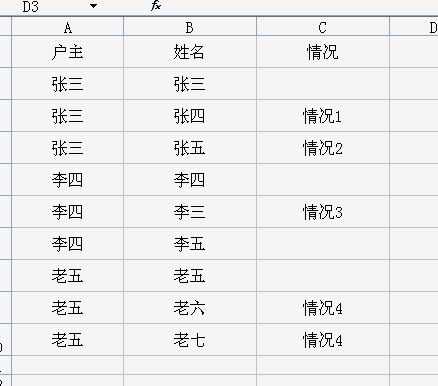 excel中多个相同名字的单元格对应的文本合并到同一个单元格中 