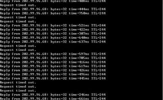 用ping 202.99.96.68 t的时候总是断断续续的是怎么回事