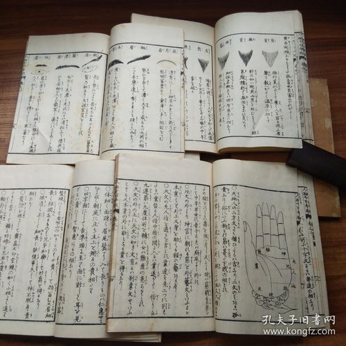 和刻本 日本古代相学书籍 人相千百年眼 5册全 古代占卜书 大量图解 为占筮者讲解人相 使人趋吉避凶 大正二年 1913年 