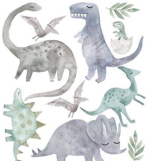 超喜欢的一组恐龙插画