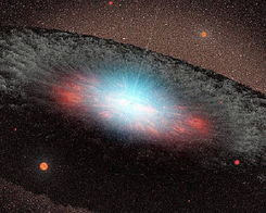 宇宙中罕见 暴力驱逐 黑洞事件 从星系中心 抛 出去 