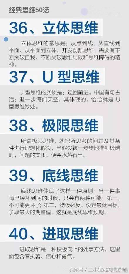 50个经典思维法,一个足以改变你的人生,收藏 