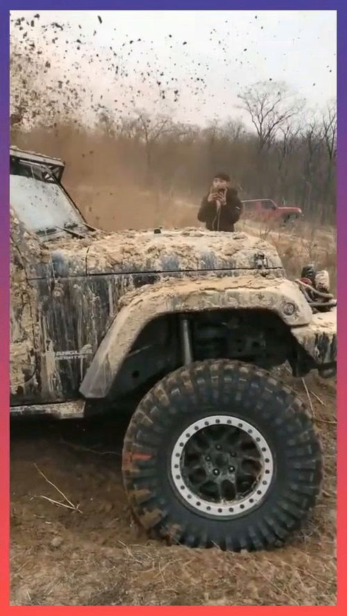 这个牧马人该洗洗车了,全身上下都被泥巴覆盖了 