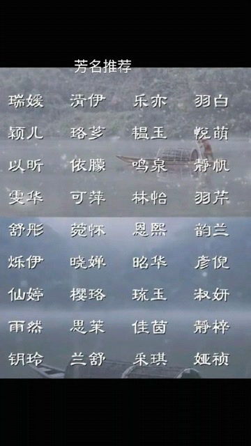 给自家干金起个好名字吧 