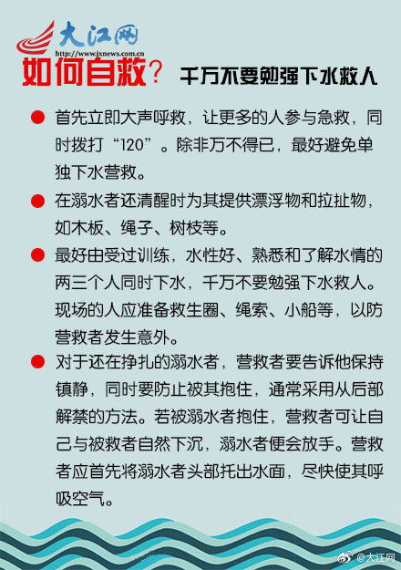 近期江西多名少年溺亡 遇到溺水这些知识能救命