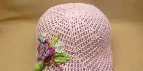 钩针编织一款非常漂亮的儿童夏季带帽檐的帽子