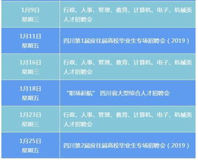 找工作的看过来 1月四川还有21场招聘会 总有一个适合你