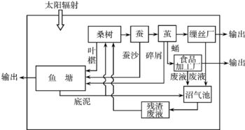 如图示我国南方比较常见的桑基鱼塘农业生态系统．请分析回答下列问题：（1）在不考虑人工投入的情况下，