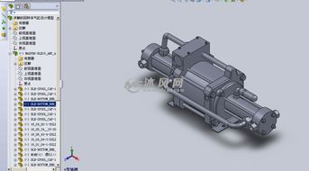 详解的回转体气缸设计模型