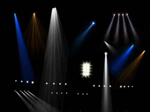 舞台旋转射灯灯光效果设计光感特效广告图