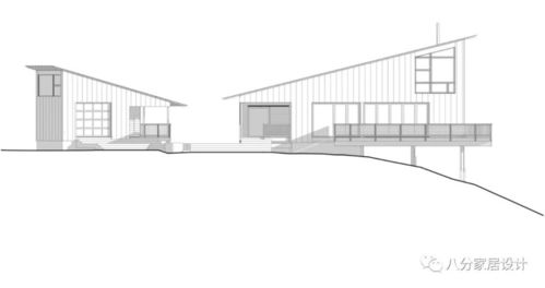 建筑 斜坡上高架的梯形方体建筑,让视野更宽阔