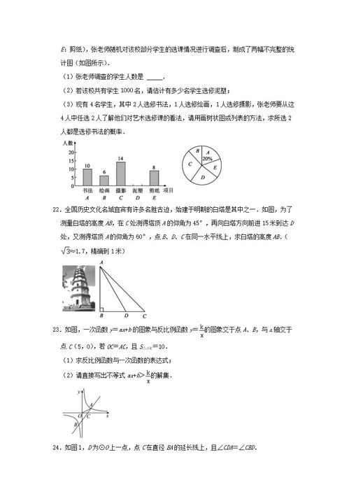 2021年四川宜宾中考数学真题 Word版 