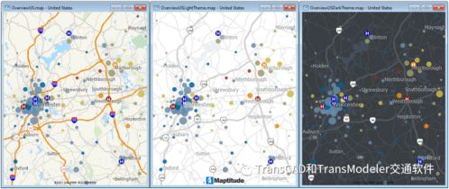 如何在TransCAD中制作美观的地图