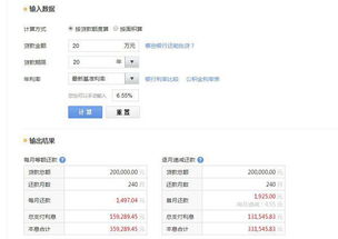 购房贷款20万20年还月供多少