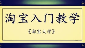 淘宝开店培训教学 淘宝开店超清详细教程 新手从零开始学淘宝基础讲解 电商入门淘宝开店知识