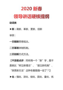 2020新春领导硬核讲话提纲 从标题到修饰词提炼,完美一套57页