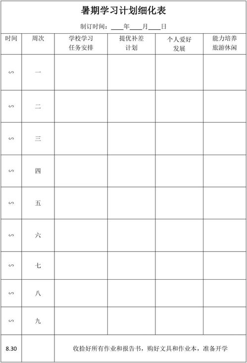 这份学生每日学习规划表 每日计划表值得收藏 简单实用版
