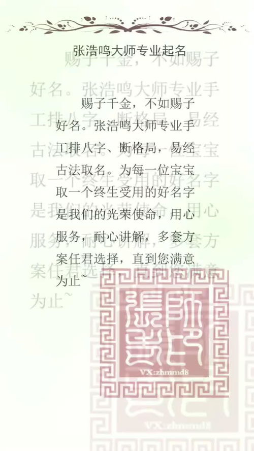 张老师专业取名了解一下 