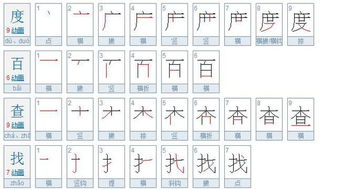 度百查找4个字一共多少笔画 